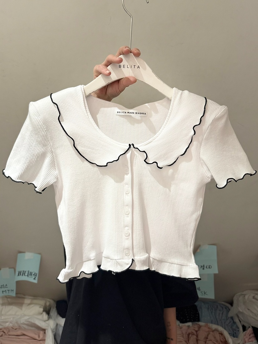 BELITA-L韓國直郵實拍女裝新款熱賣休閑人氣職業襯衫蕾絲衫BELITA-L襯衫/蕾絲衫圖色1