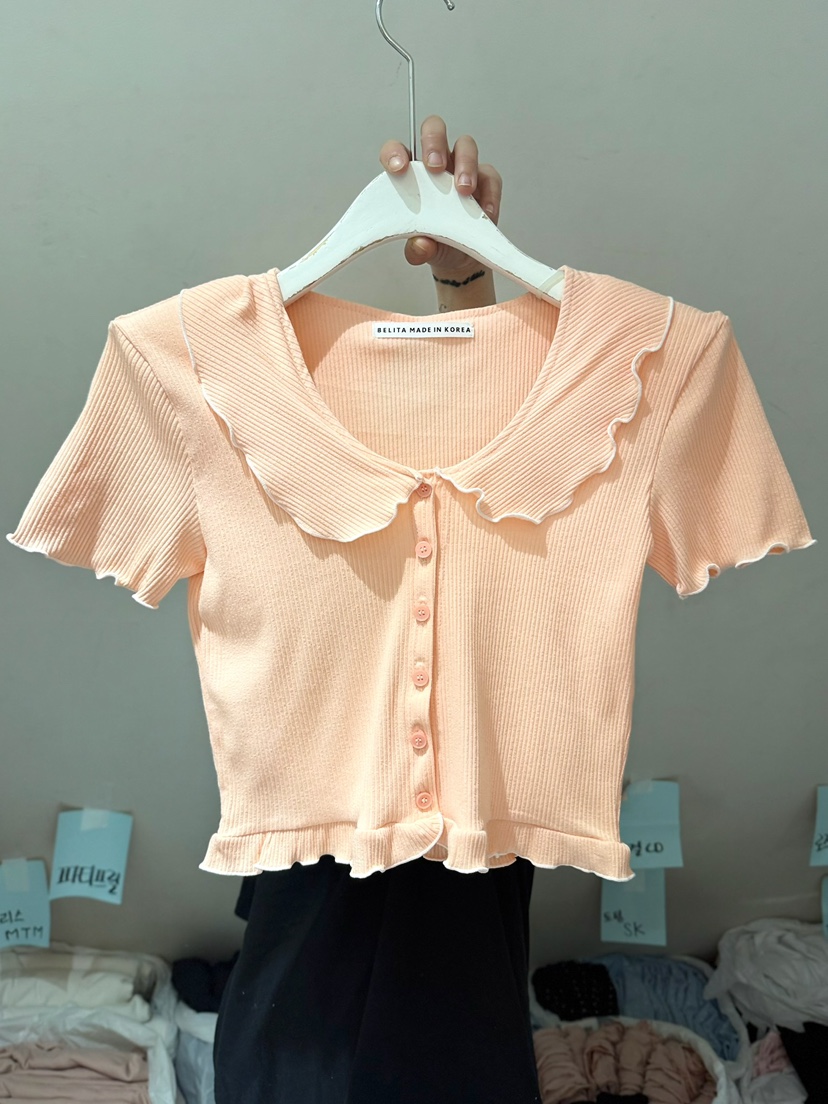 BELITA-L韓國直郵實拍女裝新款熱賣休閑人氣職業襯衫蕾絲衫BELITA-L襯衫/蕾絲衫圖色2