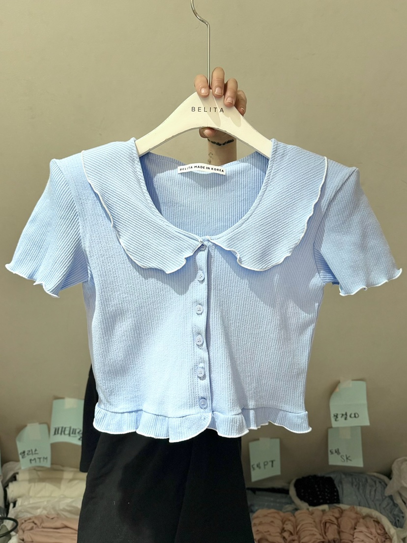 BELITA-L韓國直郵實拍女裝新款熱賣休閑人氣職業襯衫蕾絲衫BELITA-L襯衫/蕾絲衫圖色3