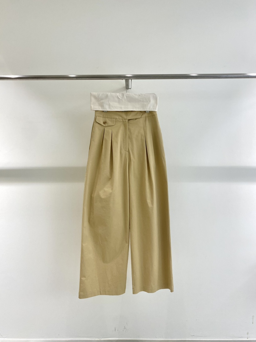 1968韓國直郵女士新品職業熱賣休閑人氣26春夏休閑褲口袋褶裥1968/YEOUYA休閑褲圖色2