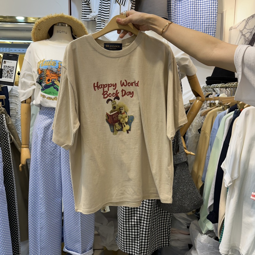 BUTTU/10 OCLOCK韓國代購女士新品推薦時尚人氣T恤史努比BUTTU/10 OCLOCKT恤圖色3