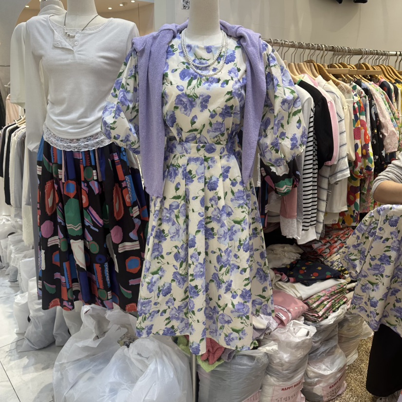 HAPPYBERRY韓國直郵實拍女士新品人氣套裝不含項鏈兩件套花朵套裝HAPPYBERRY套裝圖色1