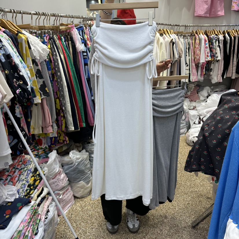 HAPPYBERRY韓國直郵實拍女裝新款休閑推薦熱賣時尚長裙褶皺HAPPYBERRY長裙圖色1