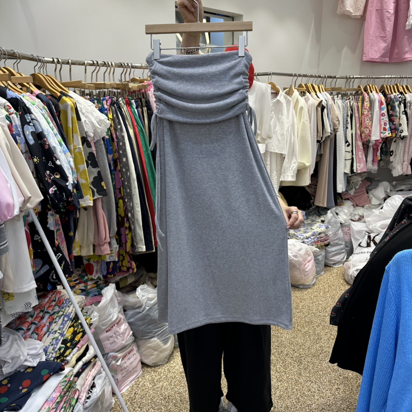 HAPPYBERRY韓國直郵實拍女裝新款休閑推薦熱賣時尚長裙褶皺HAPPYBERRY長裙圖色2