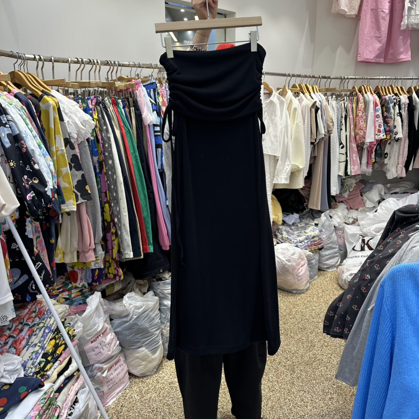 HAPPYBERRY韓國直郵實拍女裝新款休閑推薦熱賣時尚長裙褶皺HAPPYBERRY長裙圖色3