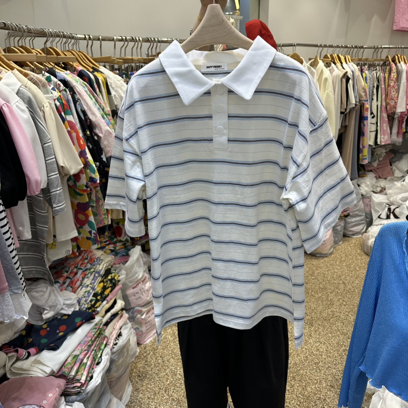 HAPPYBERRY韓國直郵女士新款職業休閑時尚熱賣人氣26春夏T恤HAPPYBERRYT恤圖色2