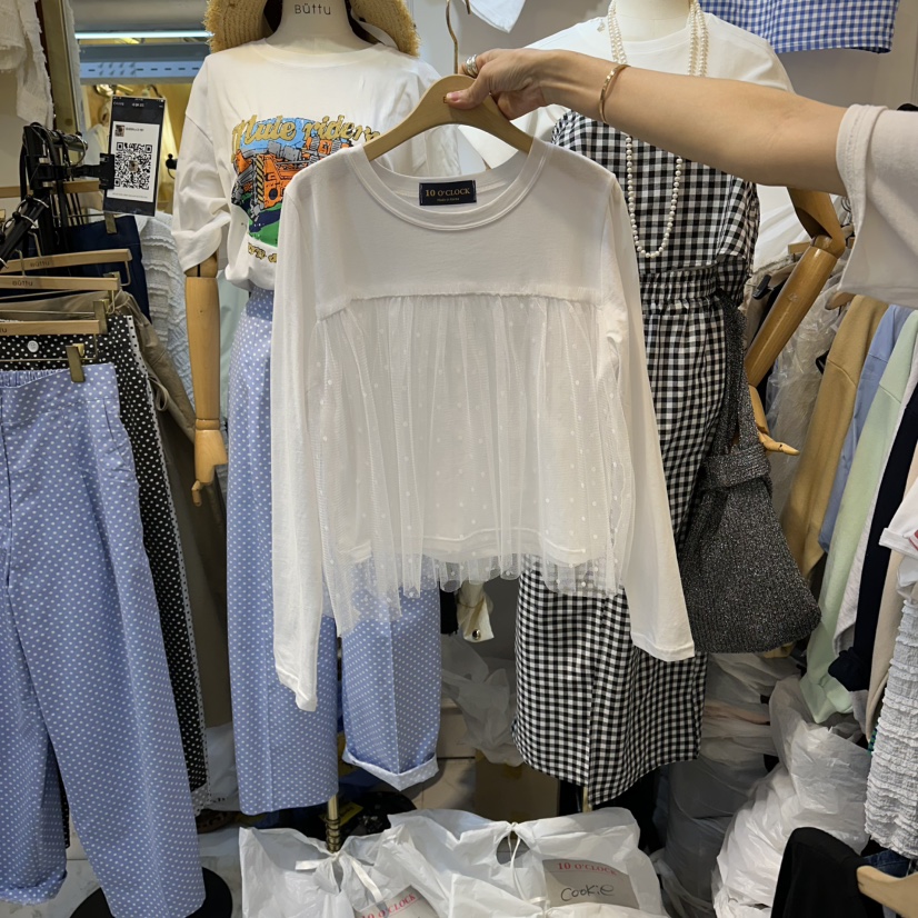 BUTTU/10 OCLOCK韓國直郵女士新品職業26春夏熱賣長袖T恤BUTTU/10 OCLOCK長袖T恤圖色1