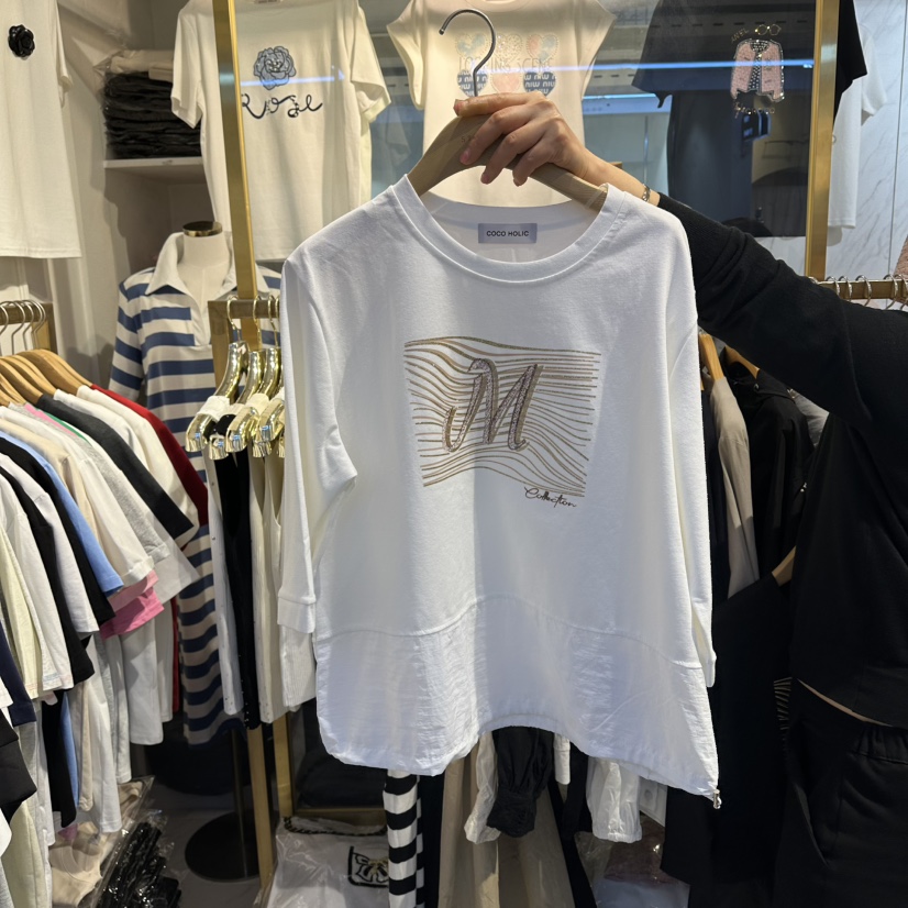 COCO HOLIC韓國直郵女士新款人氣推薦休閑26春夏熱賣T恤COCO HOLICT恤圖色1