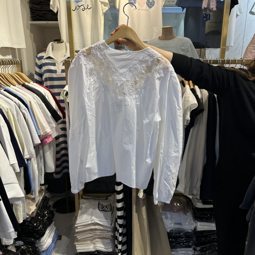 COCO HOLIC韓國東大門代購女士新品時尚推薦襯衫蕾絲衫蕾絲COCO HOLIC襯衫/蕾絲衫