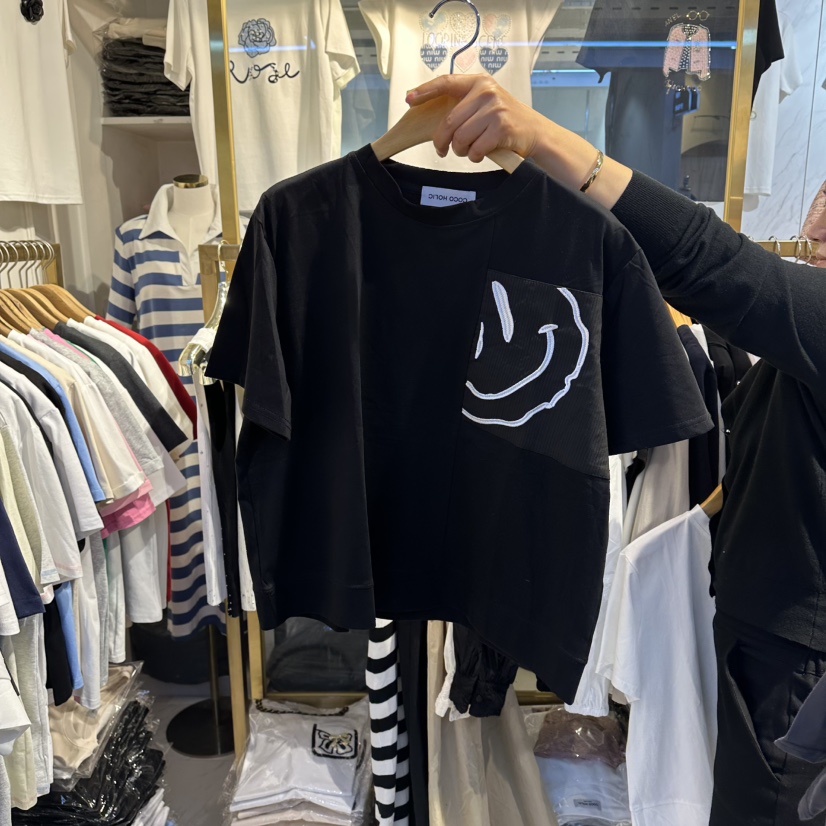 COCO HOLIC韓國代購女士新品時尚推薦職業熱賣T恤插肩袖COCO HOLICT恤圖色2