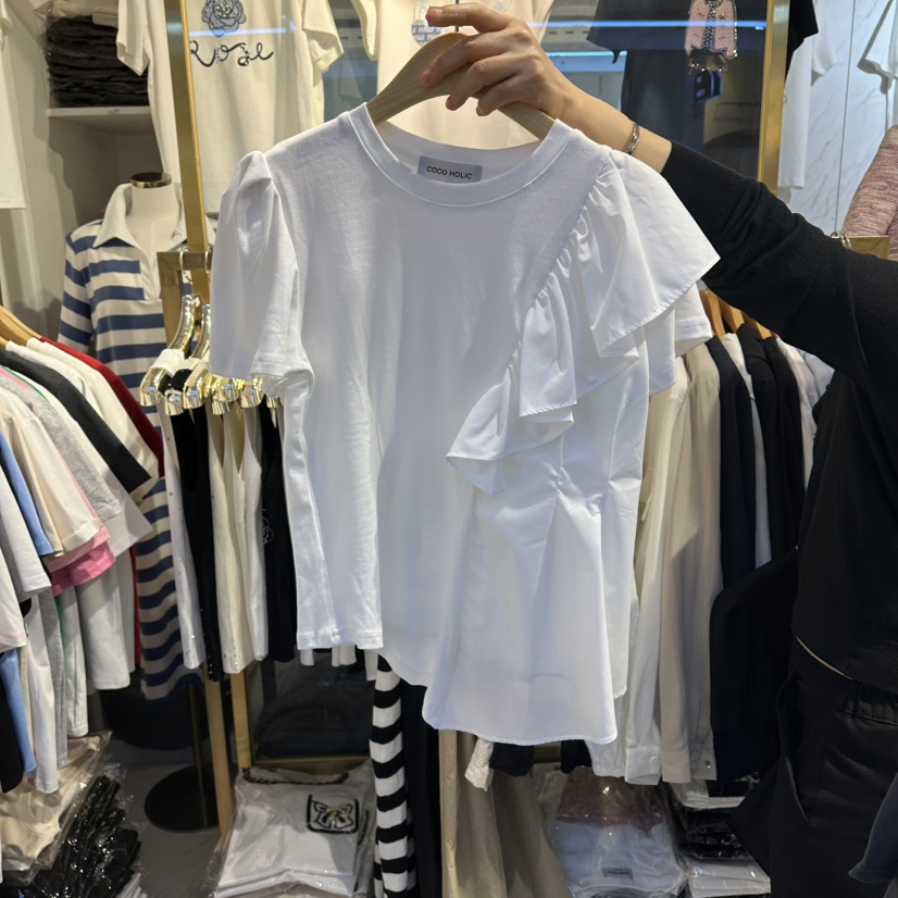 COCO HOLIC韓國直郵實拍女士新品推薦休閑熱賣人氣時尚T恤COCO HOLICT恤圖色1