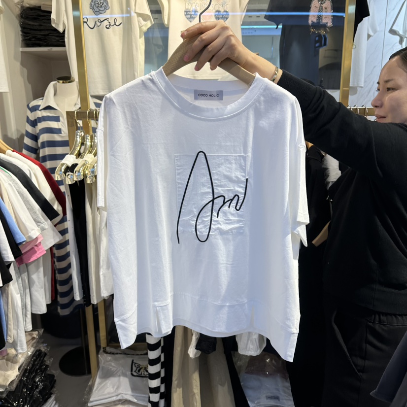 COCO HOLIC韓國東大門直郵女士新款熱賣人氣職業時尚T恤COCO HOLICT恤圖色1