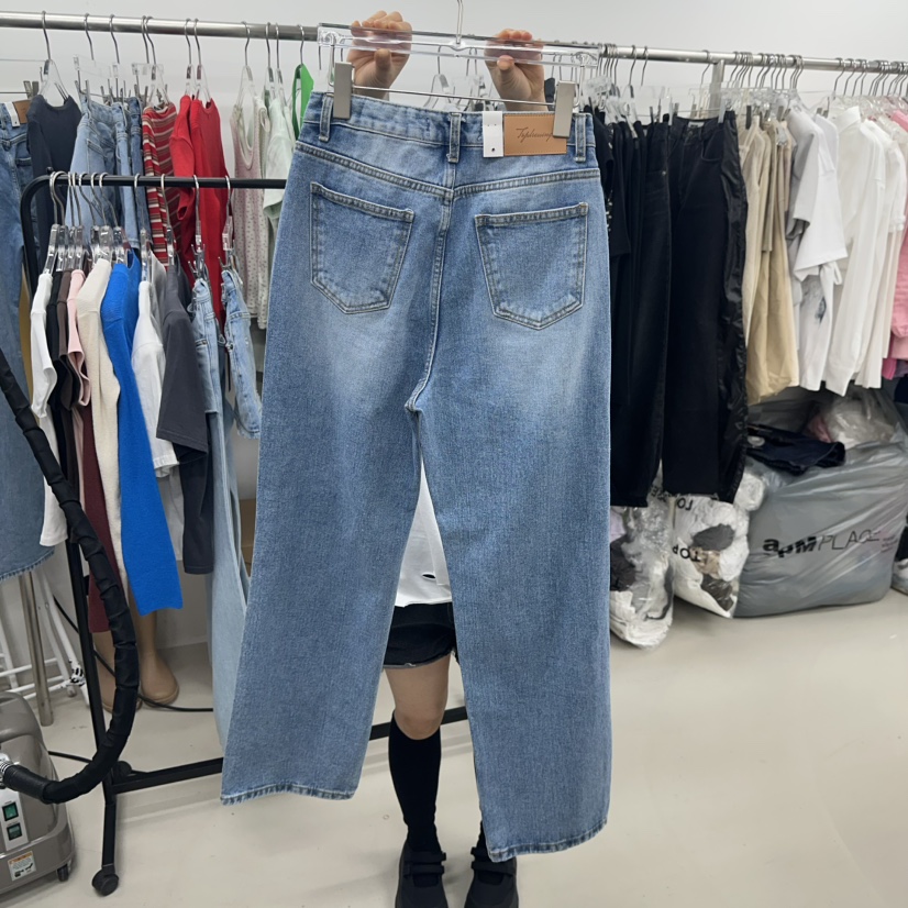 TOPDRESSING韓國直郵女士新品休閑人氣職業推薦時尚牛仔褲TOPDRESSING牛仔褲