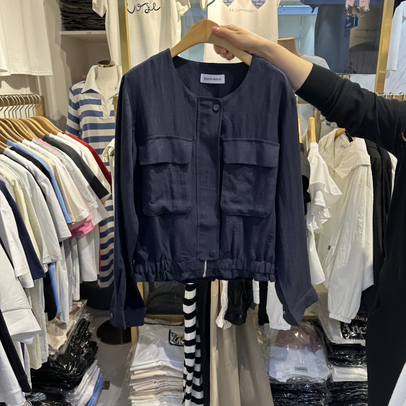 COCO HOLIC韓國直郵女裝新款時尚休閑人氣推薦熱賣夾克褶裥COCO HOLIC夾克圖色2