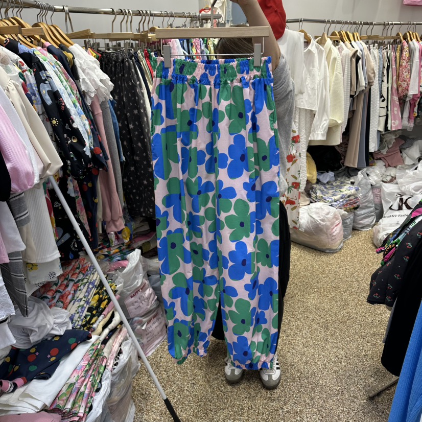 HAPPYBERRY韓國東大門代購女裝新品時尚26春夏休閑褲花朵HAPPYBERRY休閑褲圖色2