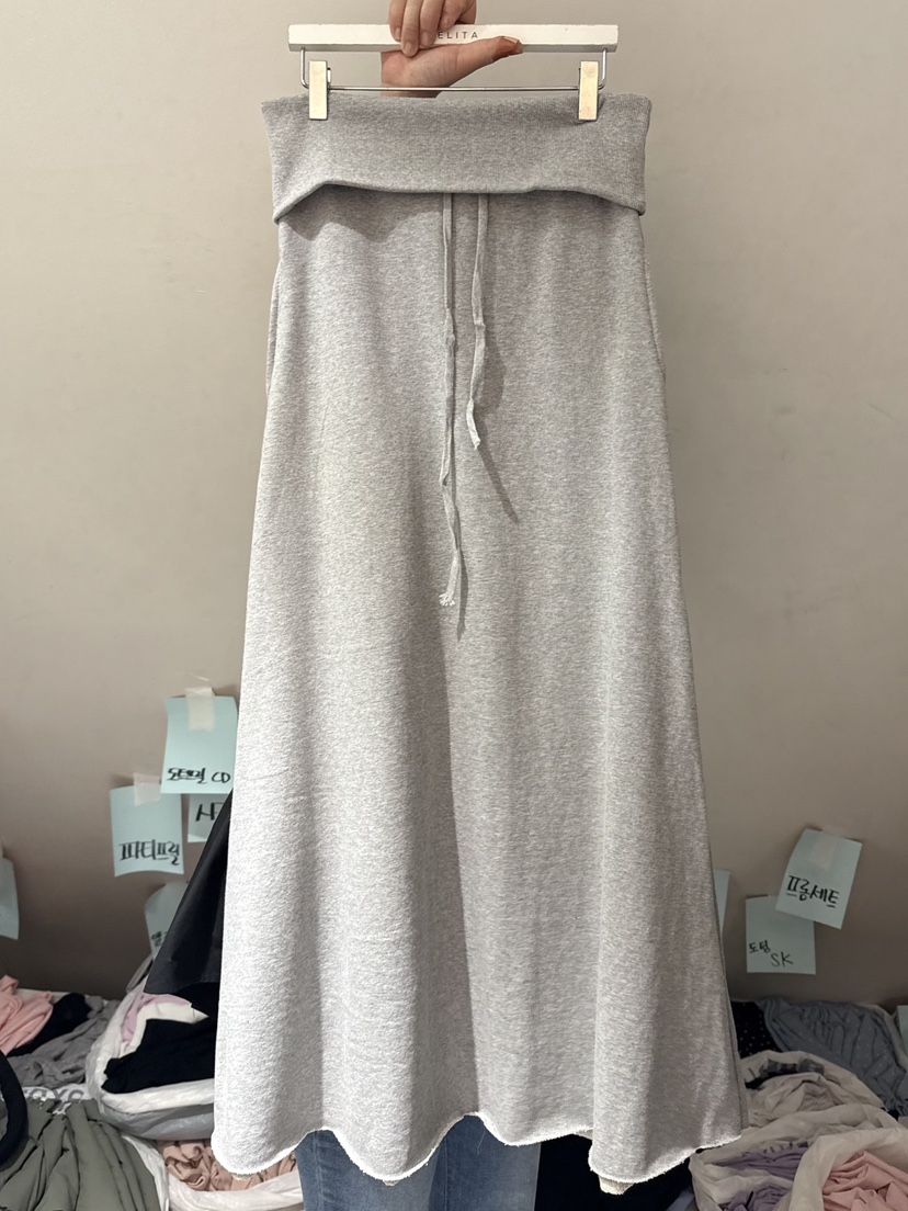 BELITA-L韓國直郵實拍女裝新品26春夏熱賣時尚職業長裙羅紋BELITA-L長裙圖色1