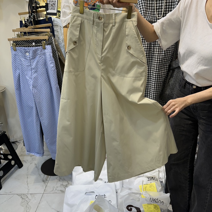 BUTTU/10 OCLOCK韓國直郵女士新品時尚熱賣休閑褲闊腿褲BUTTU/10 OCLOCK休閑褲圖色1