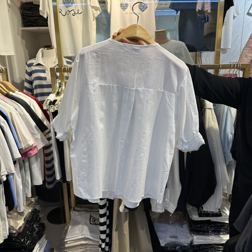 COCO HOLIC韓國直郵實拍女士新品職業時尚襯衫蕾絲衫蕾絲COCO HOLIC襯衫/蕾絲衫