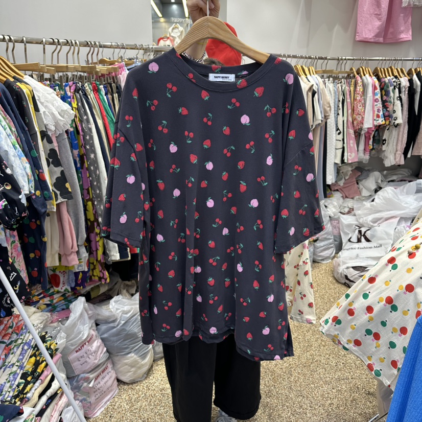 HAPPYBERRY韓國東大門直郵女士新品休閑人氣推薦26春夏T恤HAPPYBERRYT恤圖色2