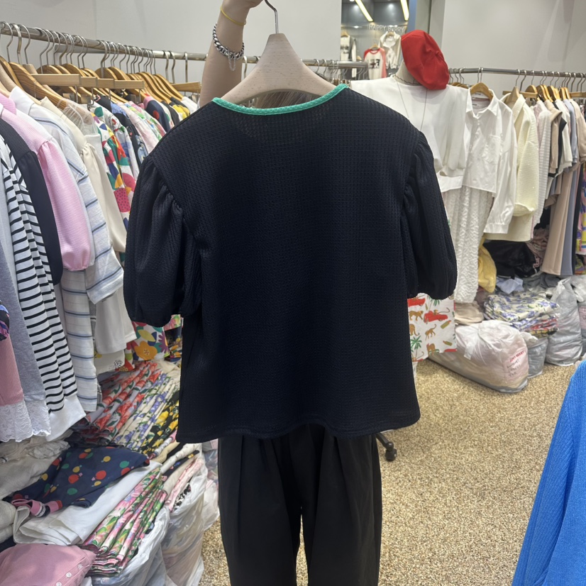 HAPPYBERRY韓國代購女士新款26春夏時尚職業熱賣T恤華夫格HAPPYBERRYT恤