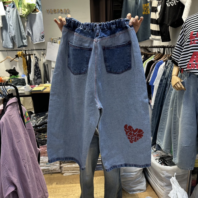 YESFREE韓國東大門直郵女士新品26春夏推薦熱賣休閑牛仔褲YESFREE牛仔褲