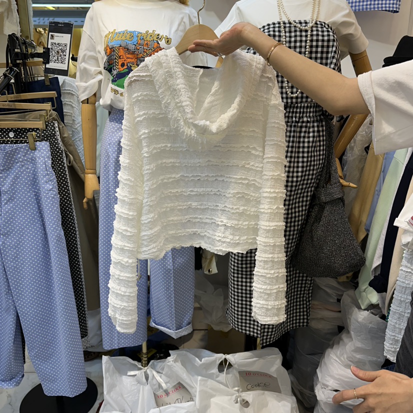 BUTTU/10 OCLOCK韓國代購女士新品人氣夾克荷葉邊連帽衫拉鏈BUTTU/10 OCLOCK夾克