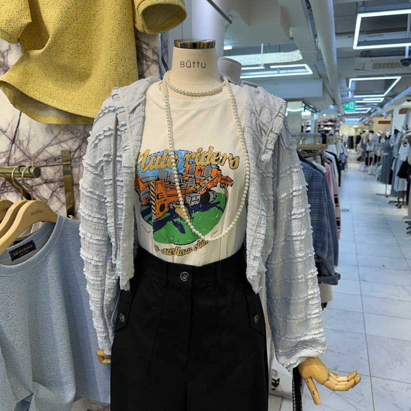 BUTTU/10 OCLOCK韓國代購女士新品人氣夾克荷葉邊連帽衫拉鏈BUTTU/10 OCLOCK夾克