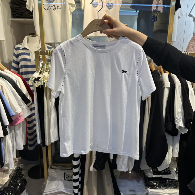 COCO HOLIC韓國直郵實拍女裝新款推薦熱賣職業時尚休閑T恤COCO HOLICT恤圖色1