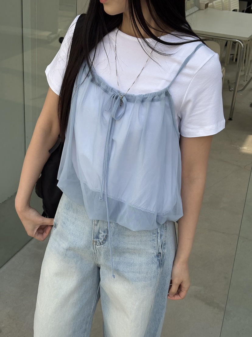 Verbena韓國直郵實拍女士新款人氣休閑職業推薦T恤假兩件VerbenaT恤