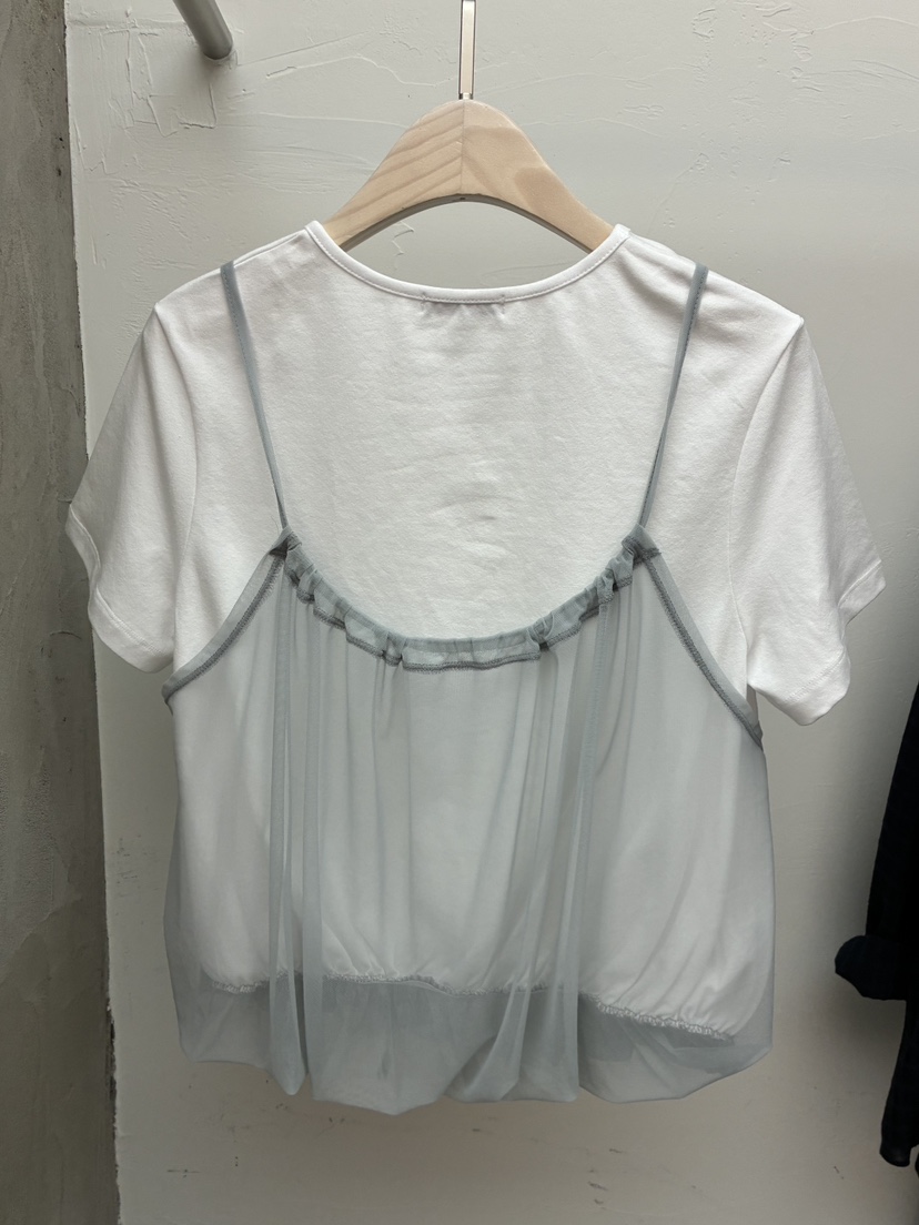 Verbena韓國直郵實拍女士新款人氣休閑職業推薦T恤假兩件VerbenaT恤