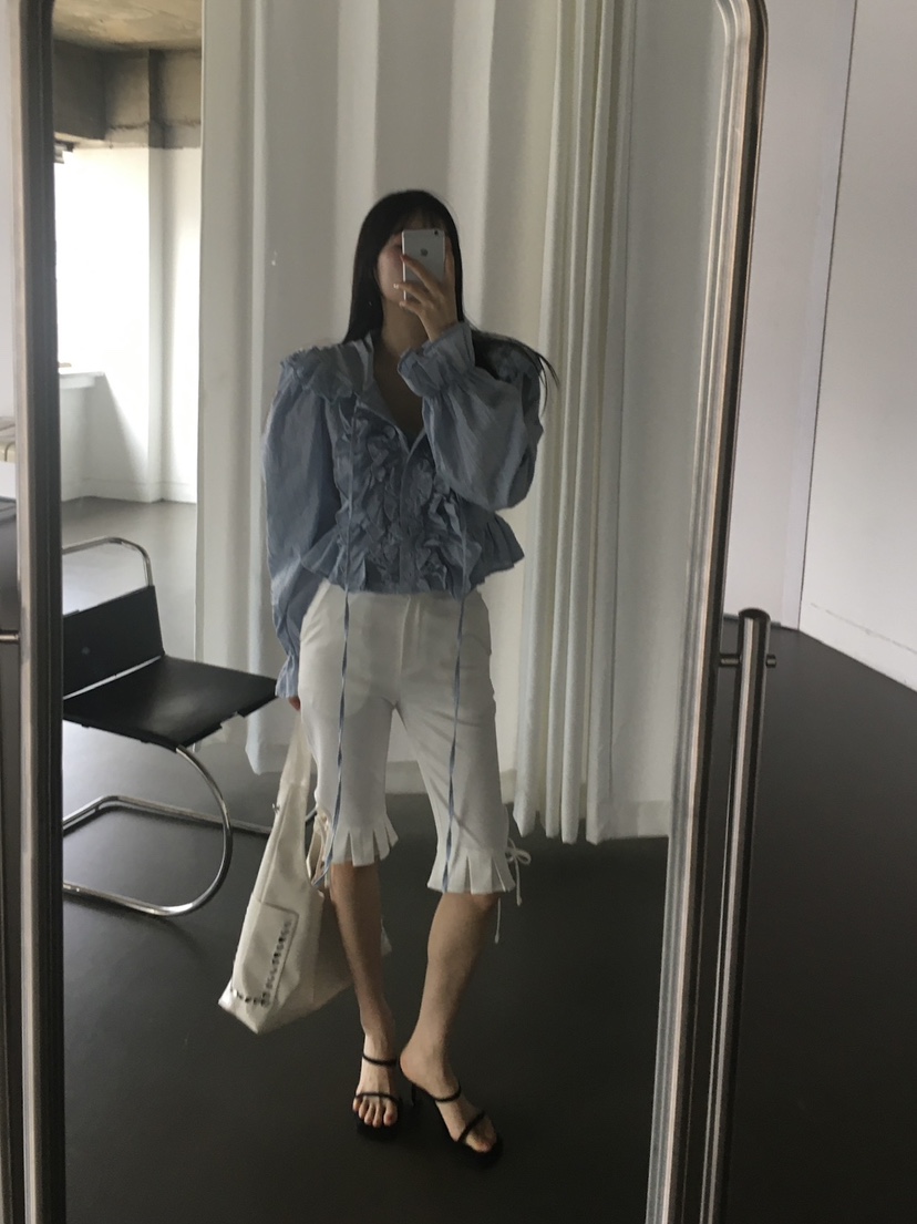 JOURNEY韓國代購女士新品時尚熱賣打底褲鯊魚褲七分褲荷葉邊JOURNEY打底褲/鯊魚褲