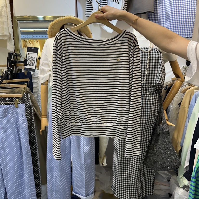 BUTTU/10 OCLOCK韓國東大門代購女士新品職業長袖T恤插肩袖BUTTU/10 OCLOCK長袖T恤圖色3