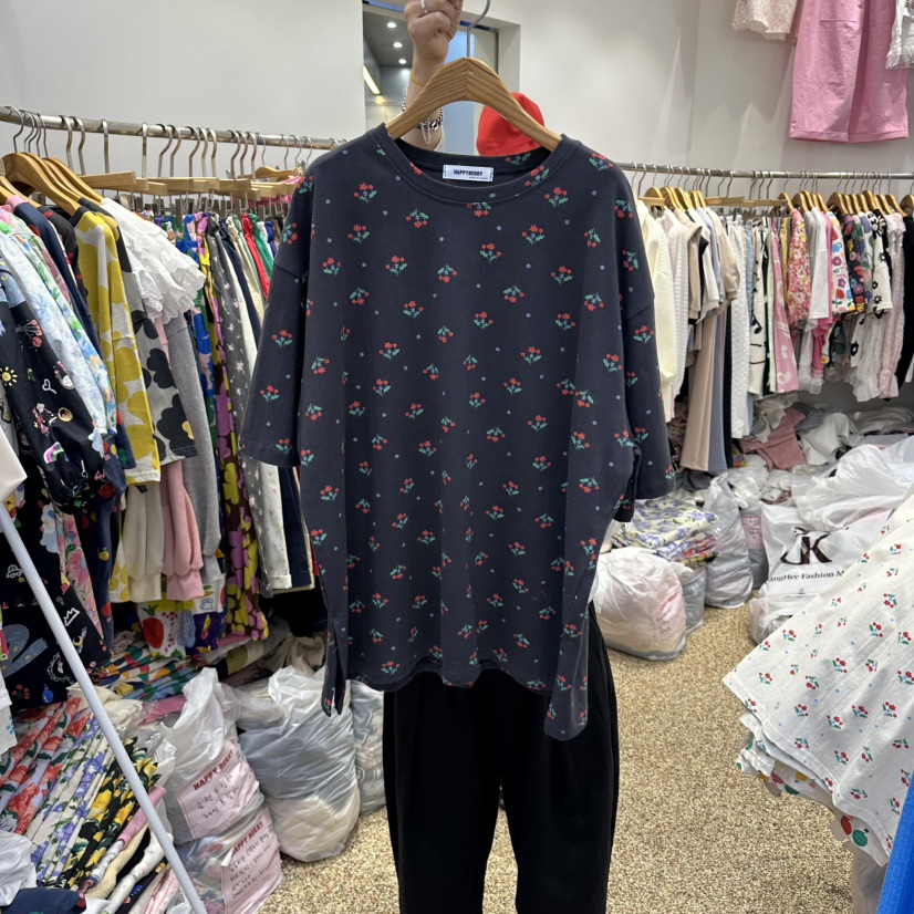 HAPPYBERRY韓國直郵女士新品人氣職業26春夏熱賣推薦T恤開衩HAPPYBERRYT恤圖色2