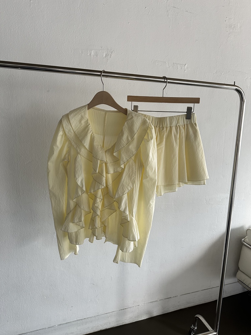 JOURNEY韓國東大門代購女士新款推薦時尚職業人氣套裝褶皺JOURNEY套裝圖色1