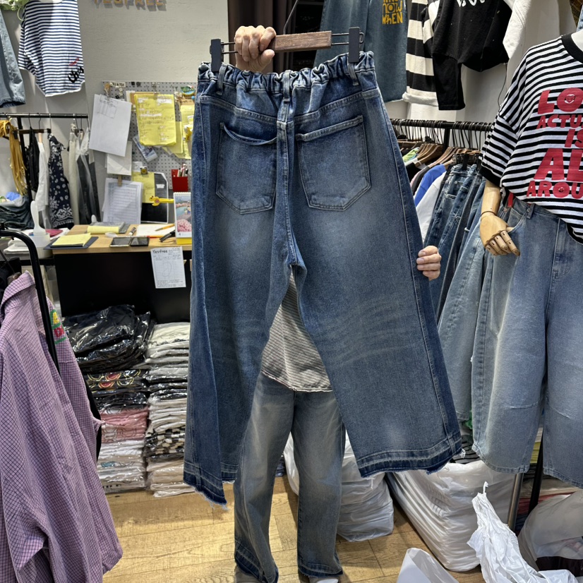 YESFREE韓國直郵女裝新款時尚26春夏人氣熱賣職業休閑牛仔褲YESFREE牛仔褲