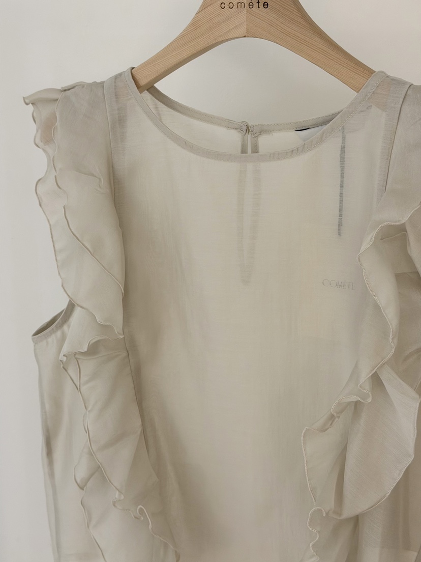 COMETE韓國直郵女士新品休閑人氣熱賣26春夏襯衫蕾絲衫天絲COMETE襯衫/蕾絲衫