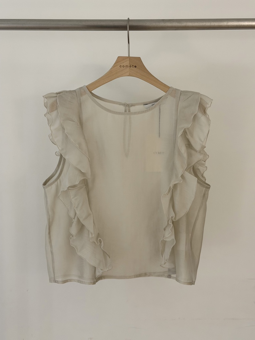 COMETE韓國直郵女士新品休閑人氣熱賣26春夏襯衫蕾絲衫天絲COMETE襯衫/蕾絲衫圖色2