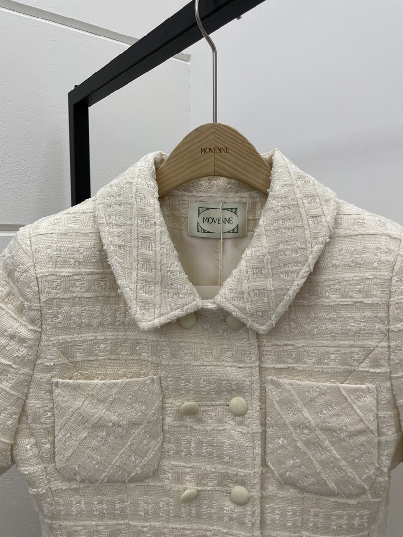 MOVENNE韓國東大門直郵女士新款26春夏推薦休閑夾克粗花呢MOVENNE夾克
