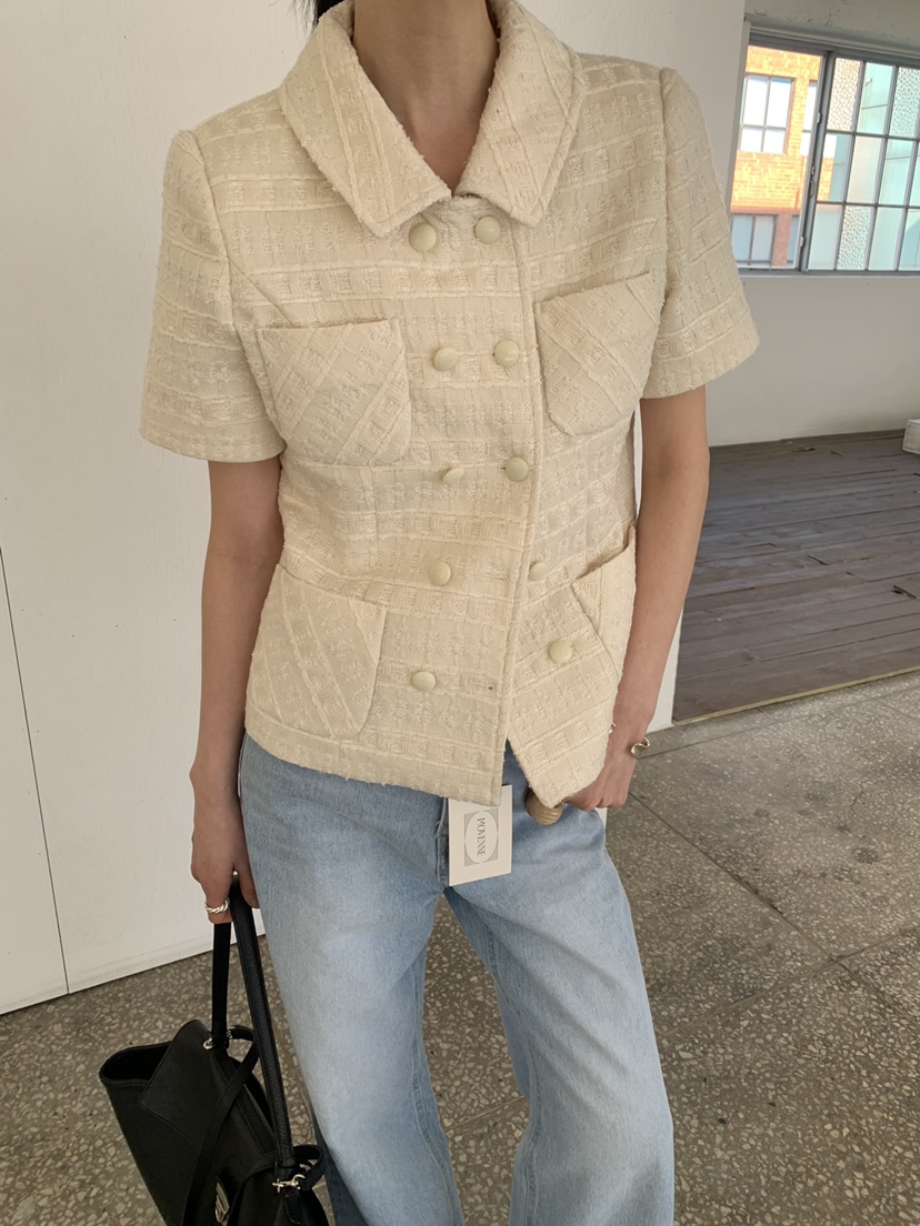 MOVENNE韓國東大門直郵女士新款26春夏推薦休閑夾克粗花呢MOVENNE夾克