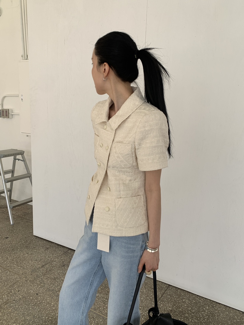 MOVENNE韓國東大門直郵女士新款26春夏推薦休閑夾克粗花呢MOVENNE夾克