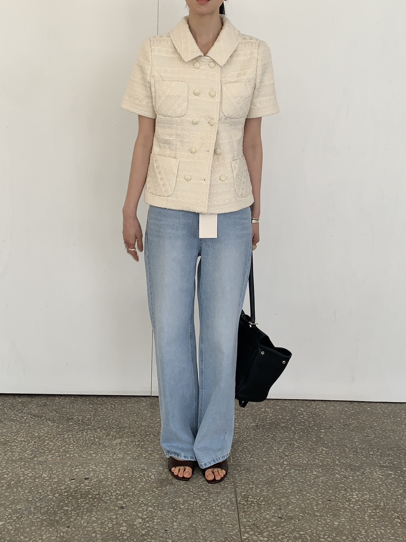 MOVENNE韓國東大門直郵女士新款26春夏推薦休閑夾克粗花呢MOVENNE夾克