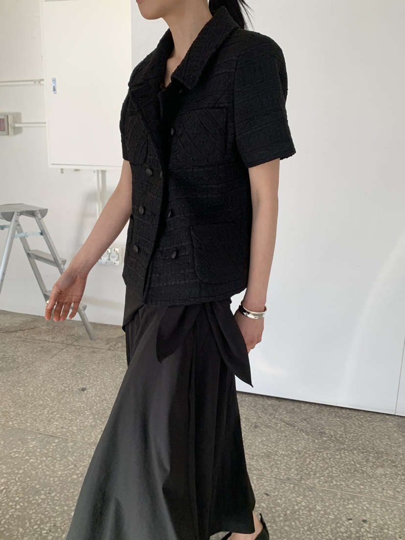 MOVENNE韓國東大門直郵女士新款26春夏推薦休閑夾克粗花呢MOVENNE夾克