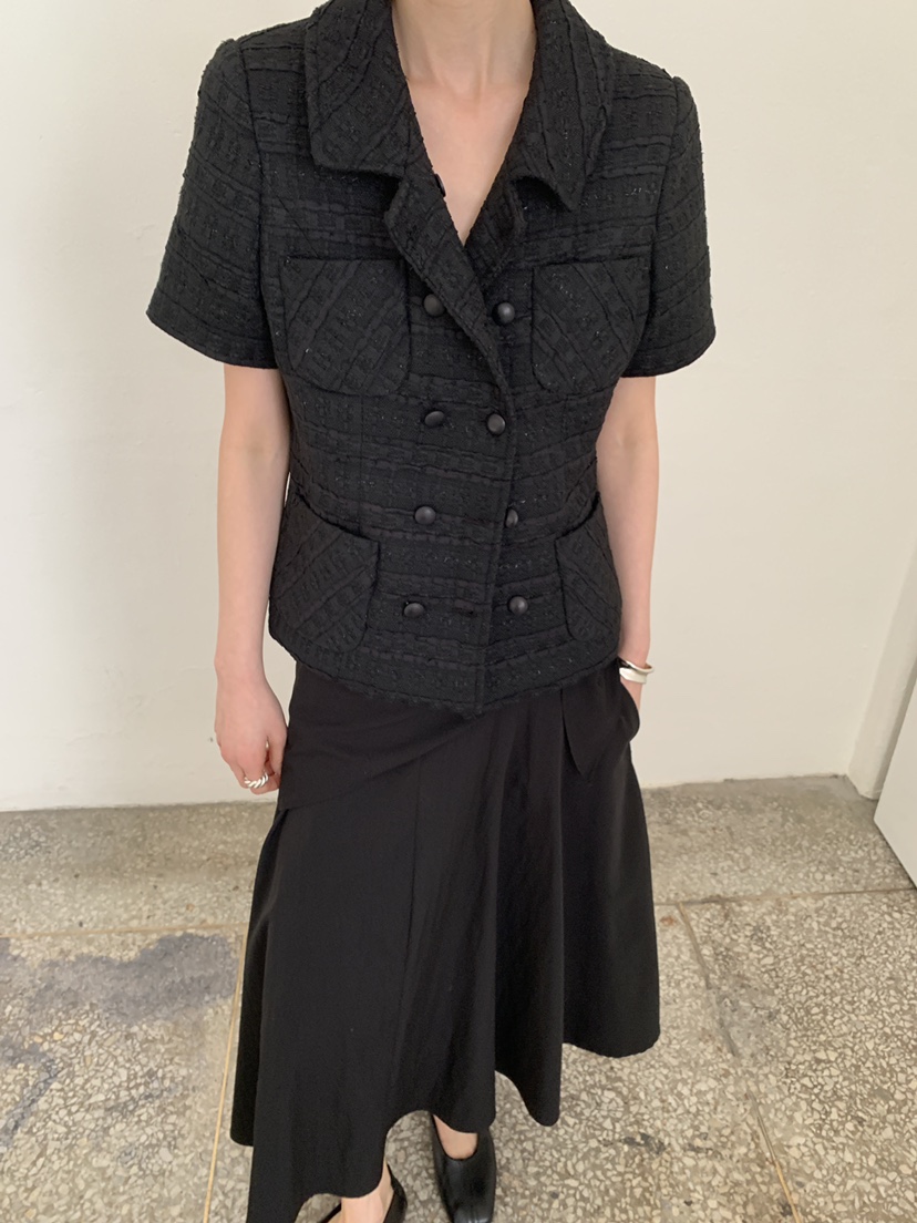 MOVENNE韓國東大門直郵女士新款26春夏推薦休閑夾克粗花呢MOVENNE夾克