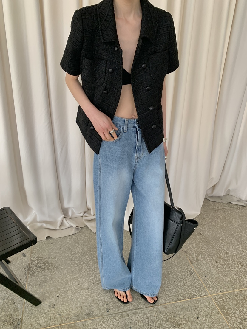 MOVENNE韓國東大門直郵女士新款26春夏推薦休閑夾克粗花呢MOVENNE夾克