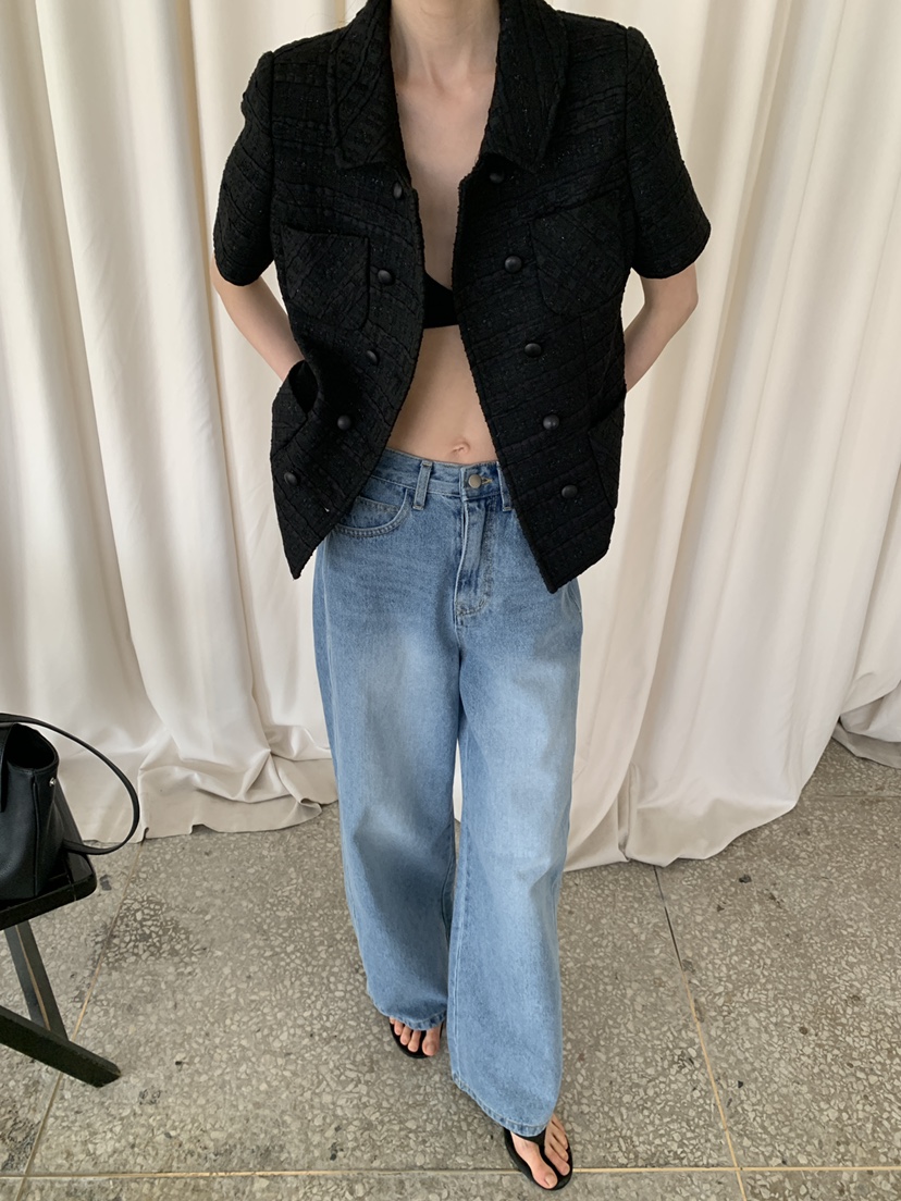 MOVENNE韓國東大門直郵女士新款26春夏推薦休閑夾克粗花呢MOVENNE夾克