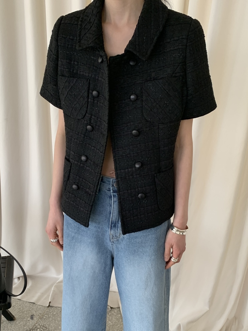 MOVENNE韓國東大門直郵女士新款26春夏推薦休閑夾克粗花呢MOVENNE夾克