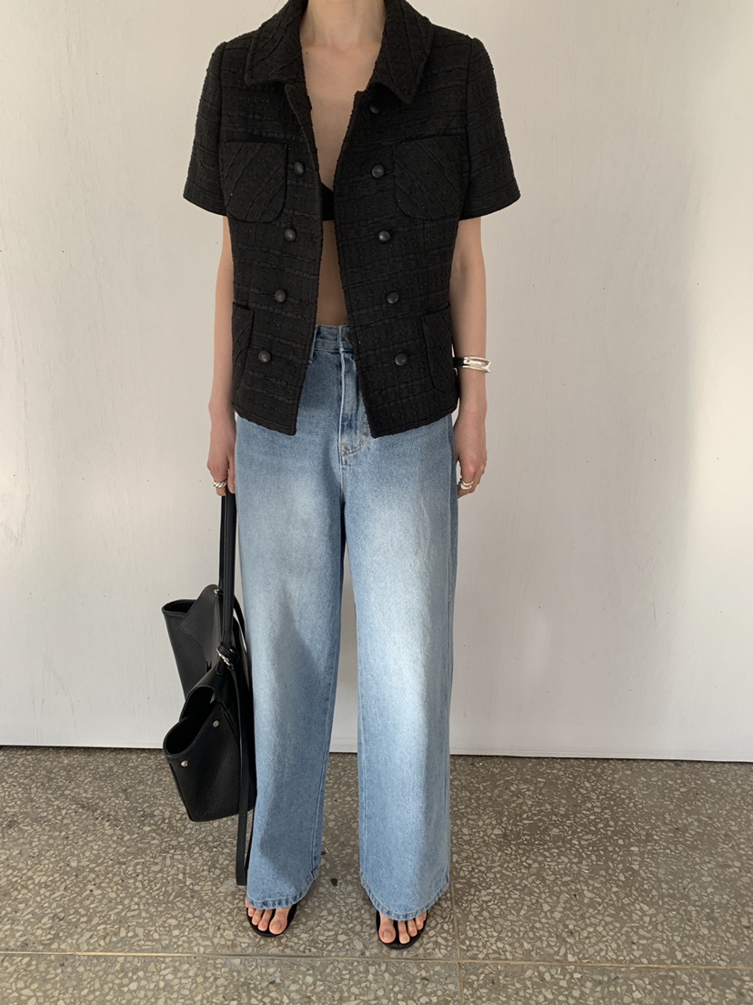 MOVENNE韓國東大門直郵女士新款26春夏推薦休閑夾克粗花呢MOVENNE夾克