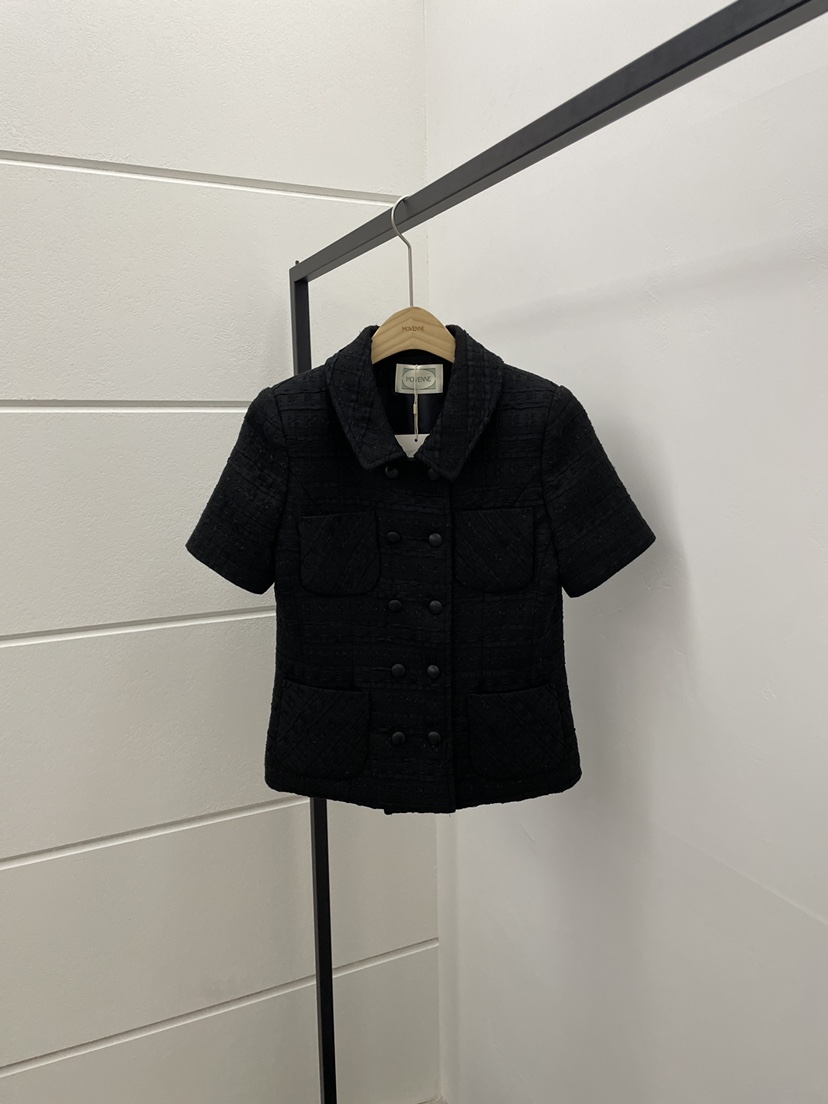 MOVENNE韓國東大門直郵女士新款26春夏推薦休閑夾克粗花呢MOVENNE夾克圖色2