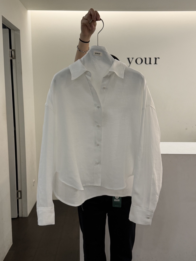 YOUR-P韓國代購女士新款職業人氣休閑熱賣襯衫蕾絲衫亞麻布YOUR-P襯衫/蕾絲衫圖色1