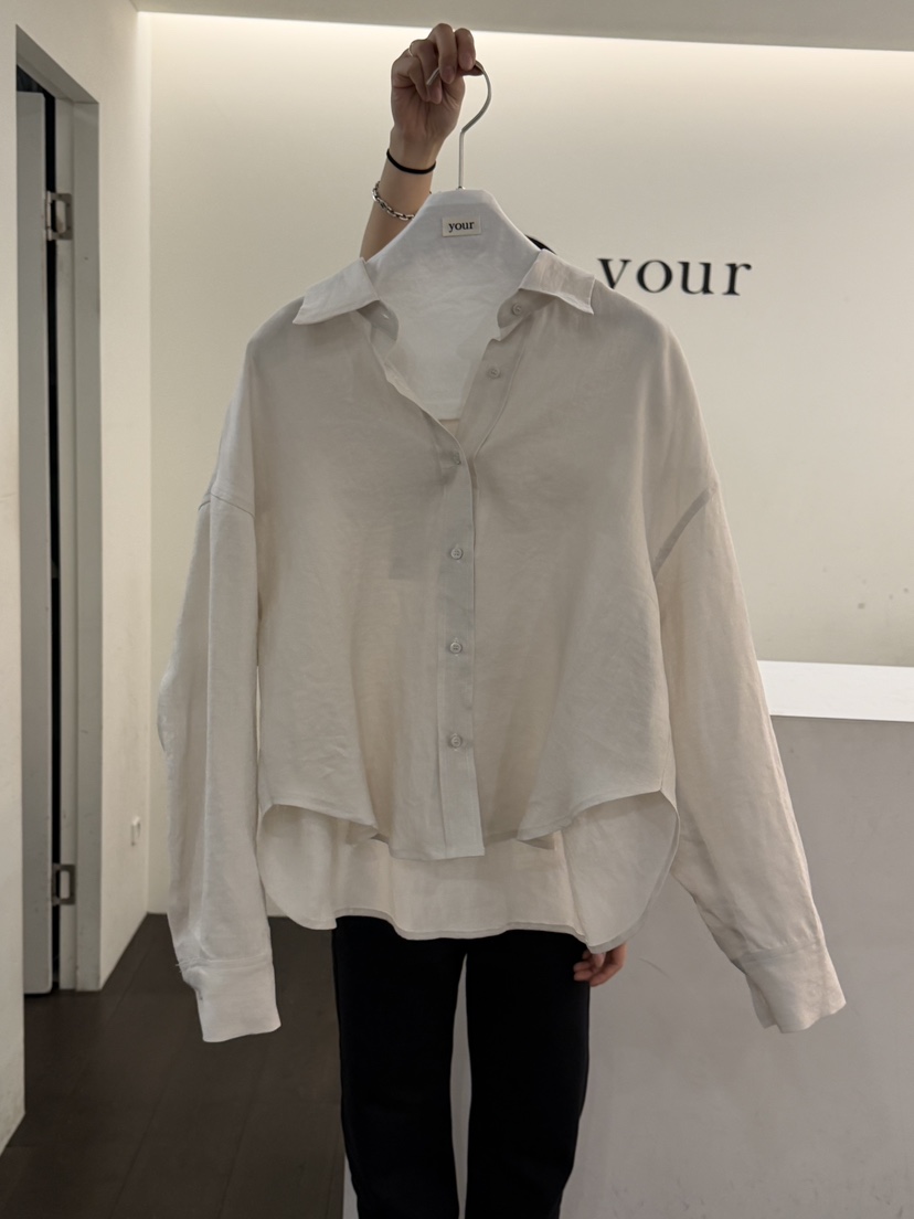 YOUR-P韓國代購女士新款職業人氣休閑熱賣襯衫蕾絲衫亞麻布YOUR-P襯衫/蕾絲衫圖色2